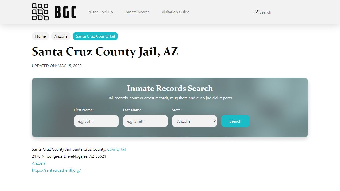 Santa Cruz County Jail, AZ Inmate Search, Mugshots ...